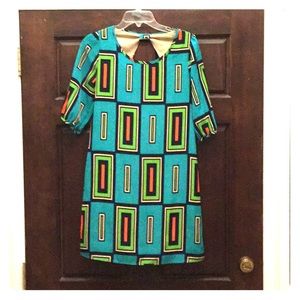 Geometric casual dress for work or play.